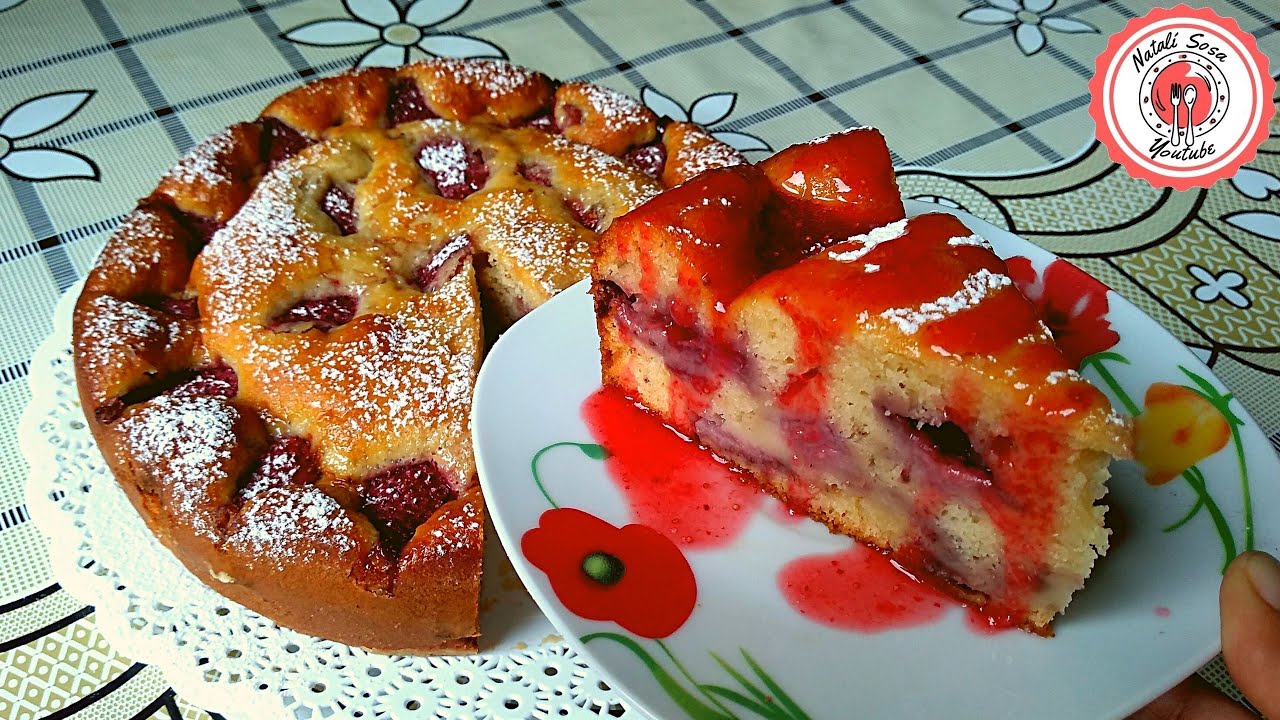 bizcocho de frutilla super fácil