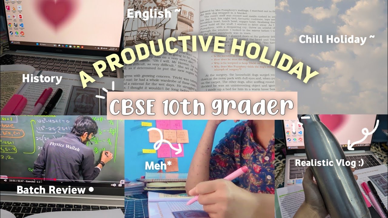 *PRODUCTIVE HOLIDAY STUDY VLOG*🌷✨|| as a CBSE 10th Grader🎀 || Morning to evening routine💗 :)