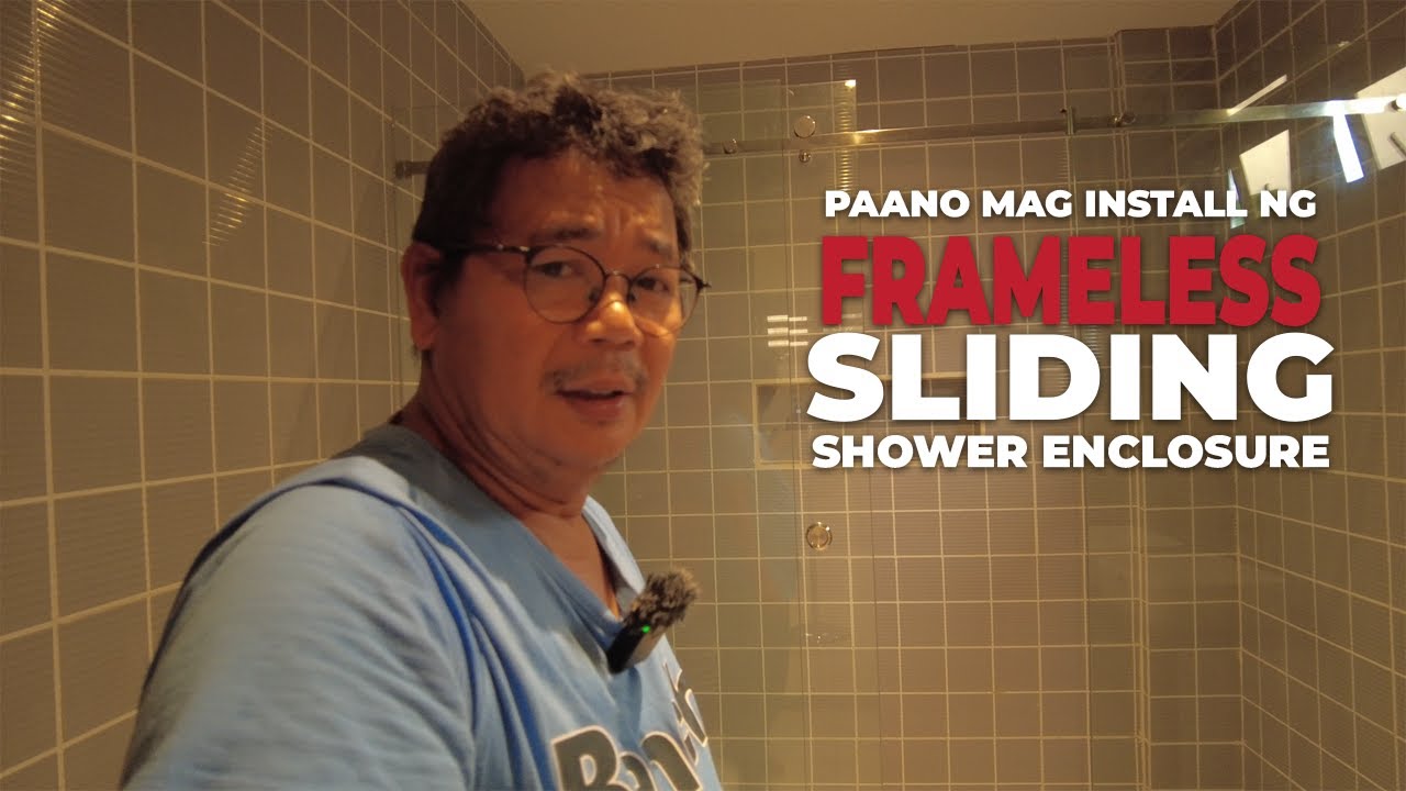 How to install frameless sliding shower enclosure