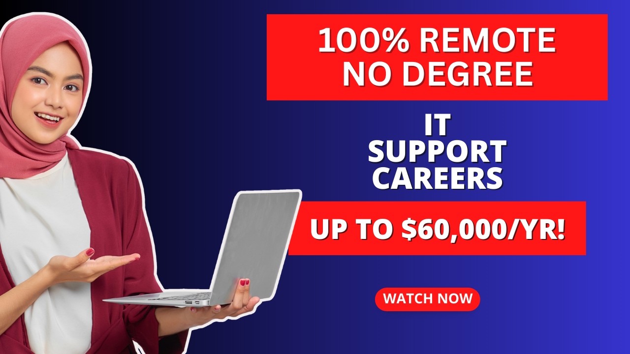 100% Remote. No Degree. IT Support Careers (Up To $60,000/YR!)