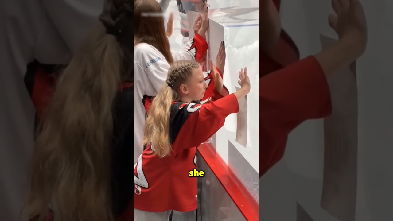 The Girl Who Was Crying Finally Got The Hockey Puck ❤️