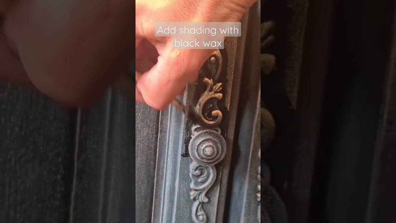 How to add shading with black wax and bling with gilding wax. #shorts