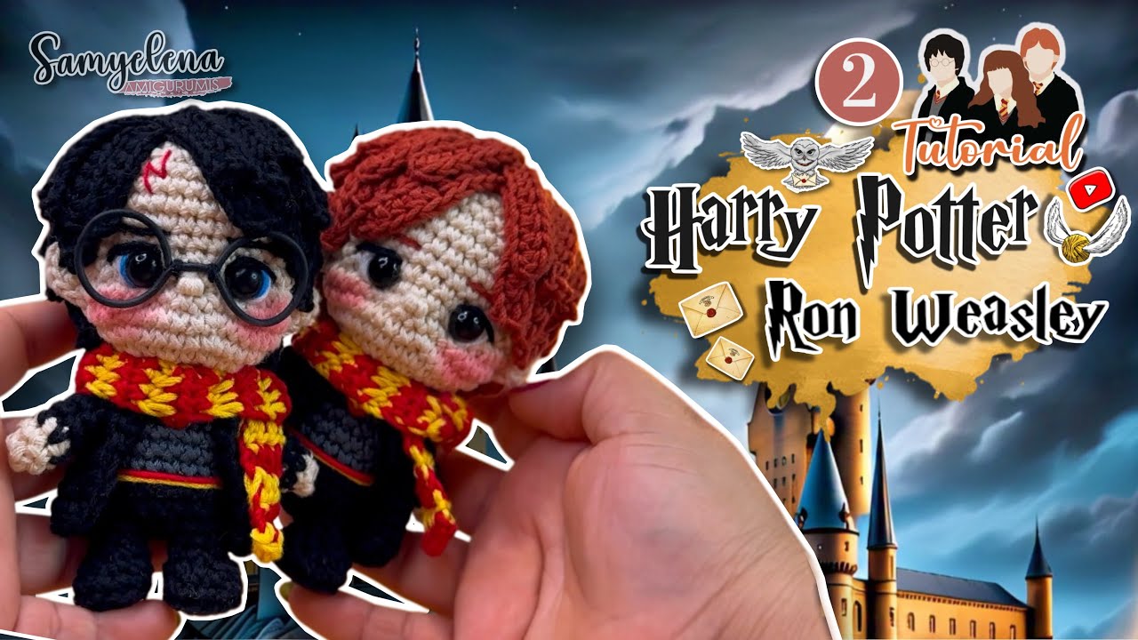 Harry Potter y Ron Amigurumi tutorial parte 2 español/ingles
