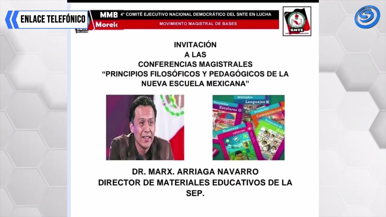 EL DIRECTOR DE MATERIALES EDUCATIVOS DE LA SEP, MARX ARRIAGA NAVARRO, DICTAR&Aacute; LA CONFERENCIA: