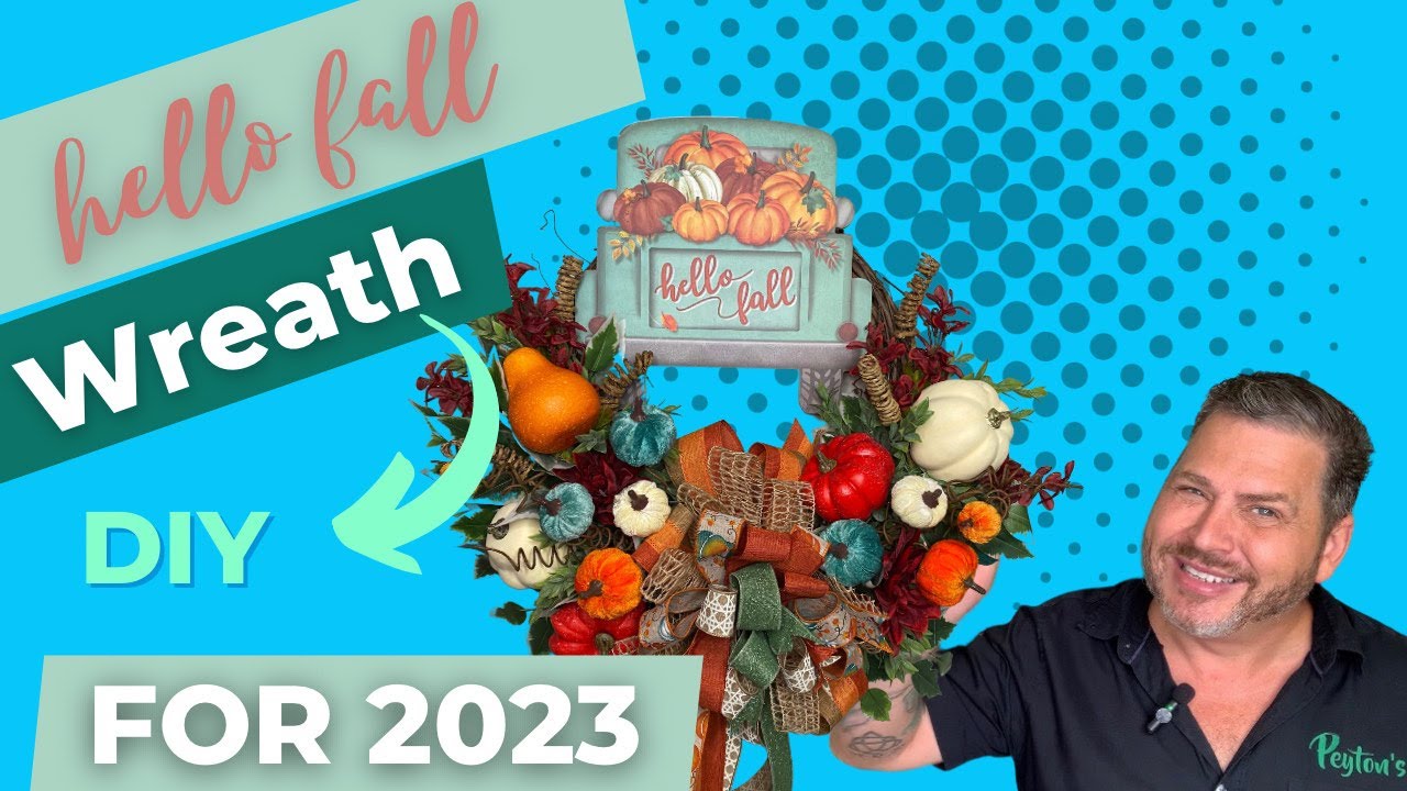 Hello Fall 🍁🍂 PUMPKIN WREATH TUTORIAL 🌾🍁