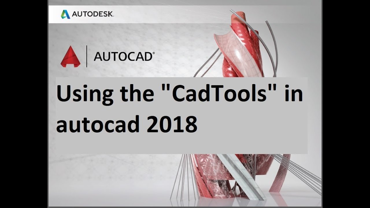 Using the CadTools in autocad 2018