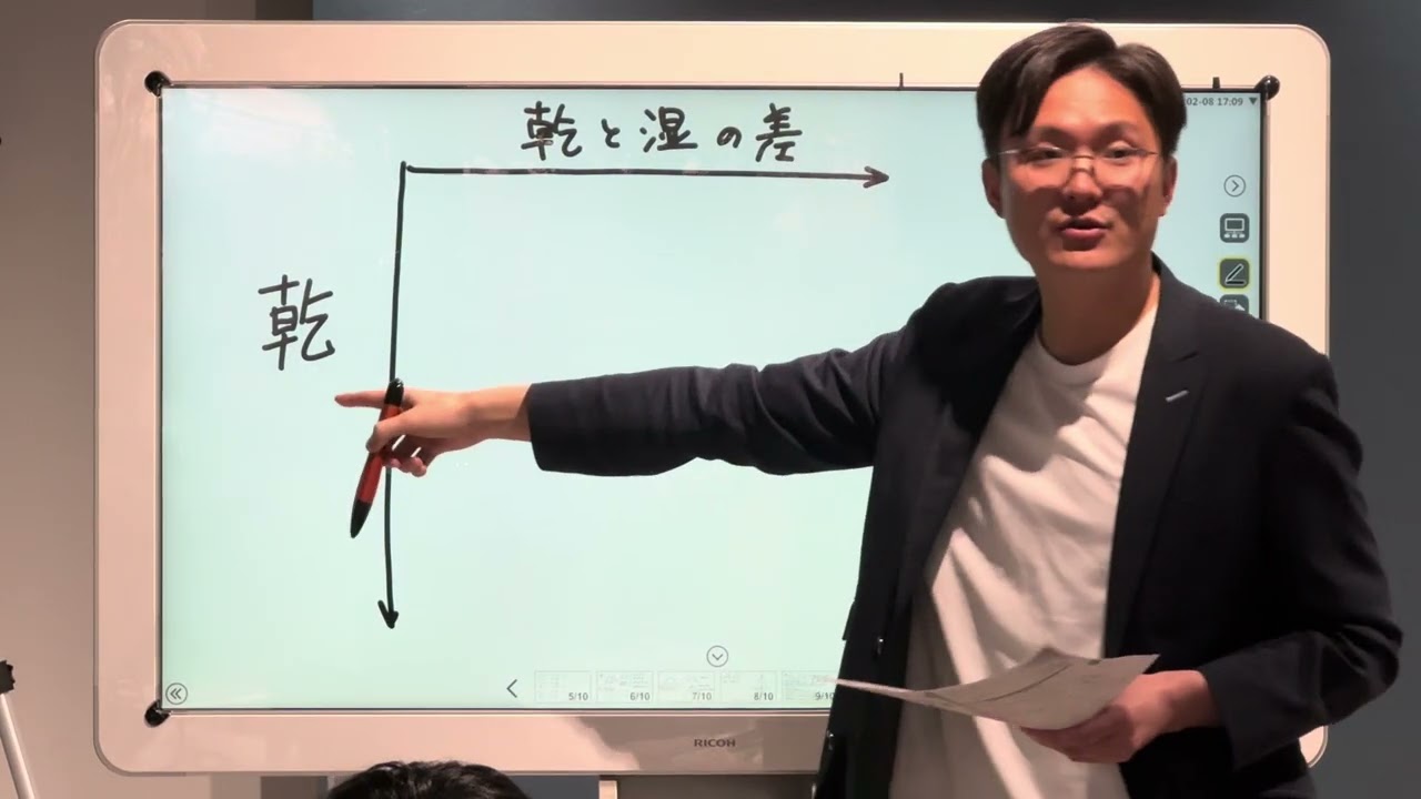 2年理科④(乾球と湿球の見方、粕屋中ワーク92ページ)