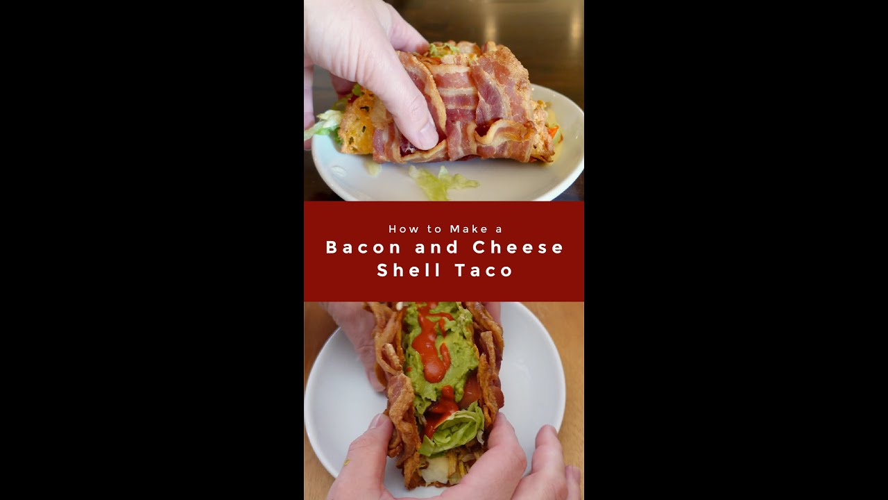 How to Make a Bacon Cheese Shell Taco Recipe #shorts
