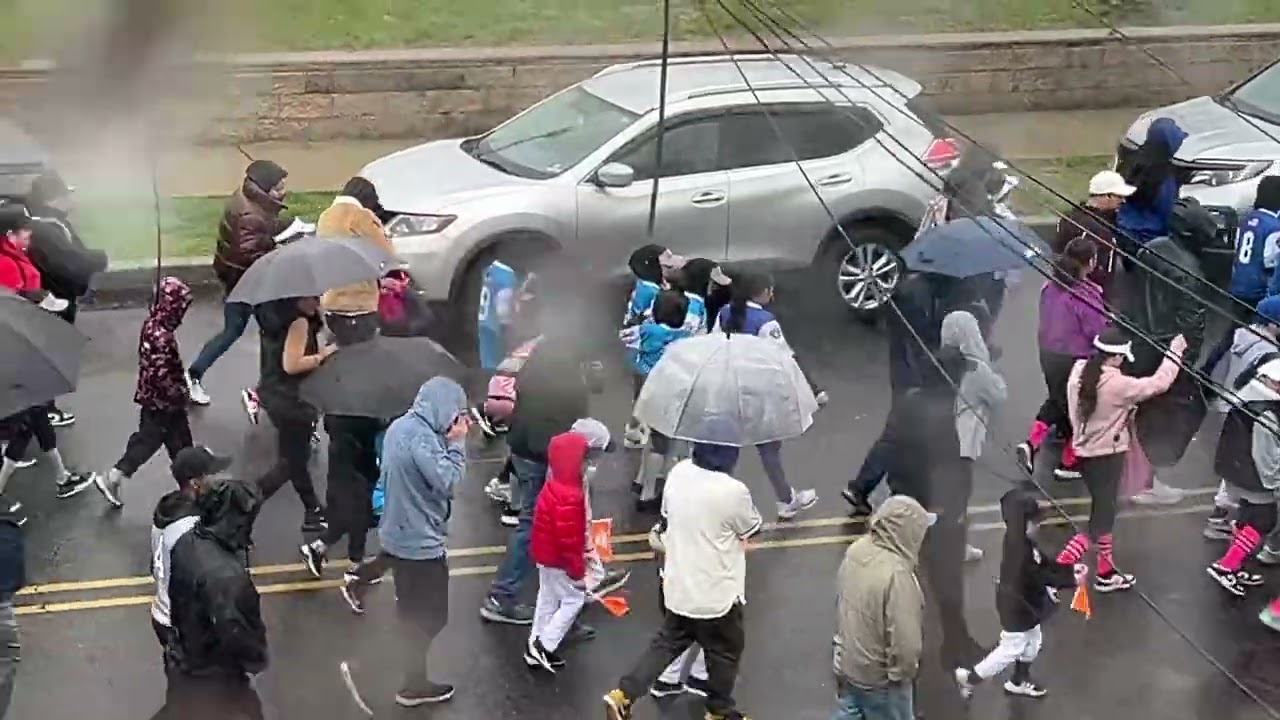 Bayonne Little League parade in the rain