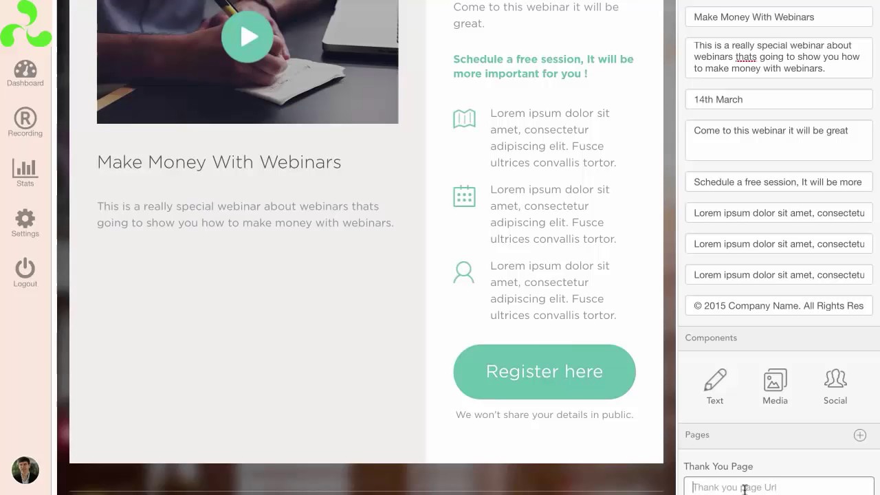 Webinarun demo tutorial - Create A Webinar Within Minutes