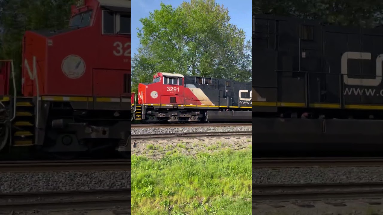 Two CN ET44AC with a container train Agassiz BC April 25, 2025