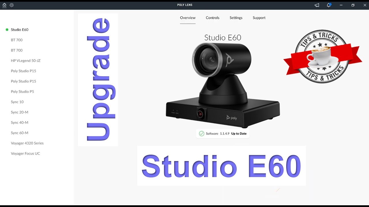 ☕Tech🎥Upgrade Studio E60 with Poly Studio App (Lens Desktop)