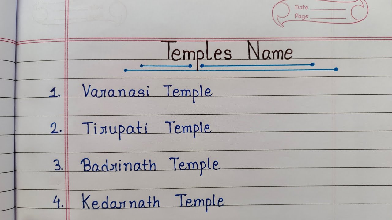 20 Temples Name | 20 Temples Name In English I Indian Temple Names