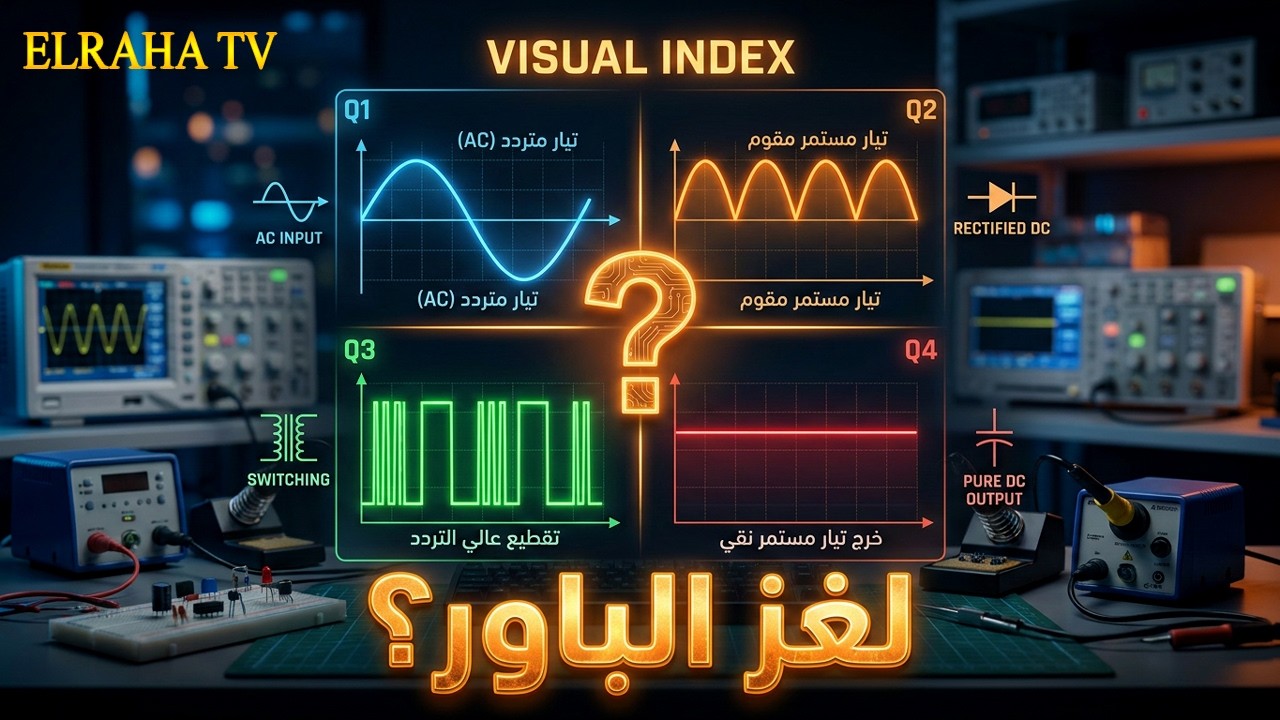 صور مختلفة للتيار الكهربائى عبر مكونات ومراحل دائرة الباور