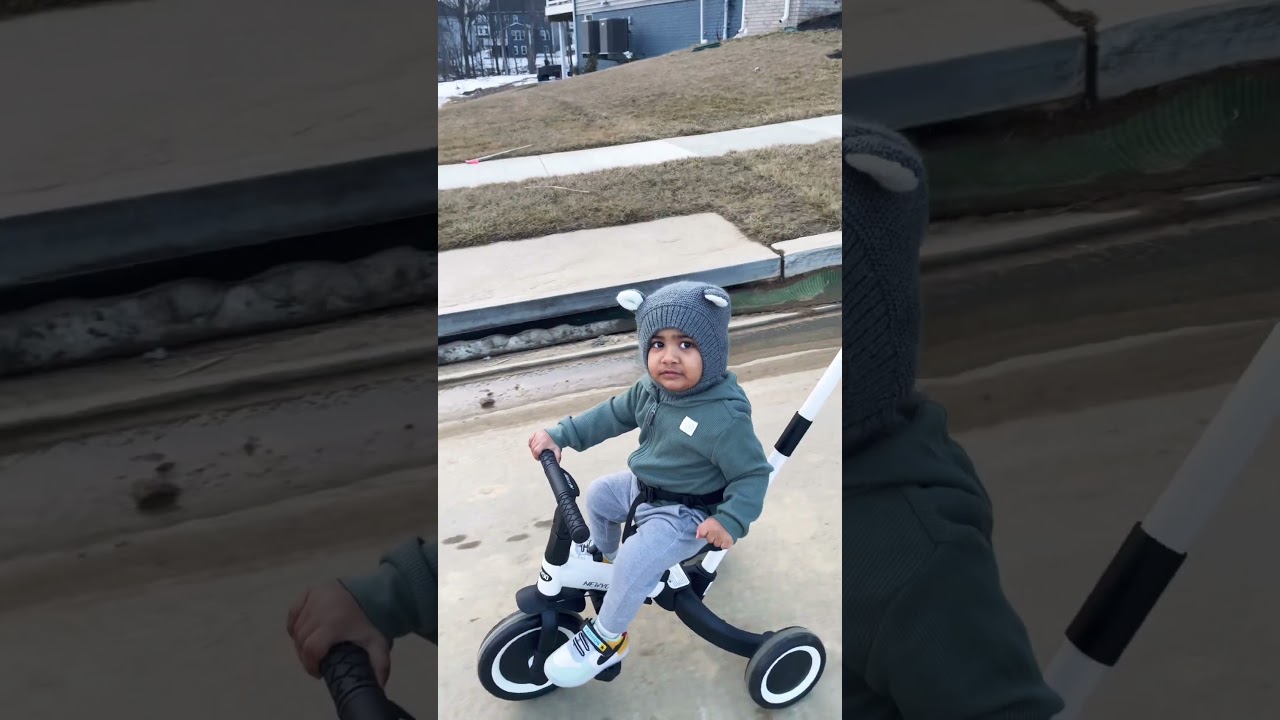 First Outdoor activity 🚴#outdoor #cutebaby #shorts