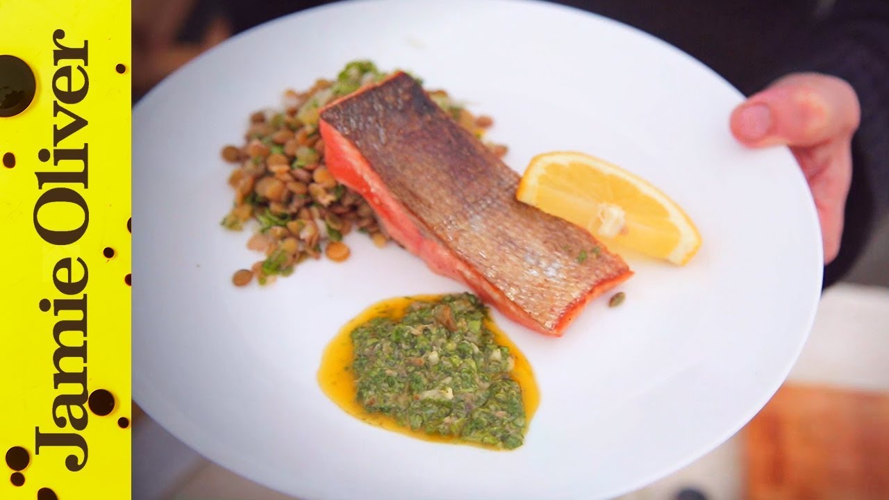Panfried Crispy Salmon with Salsa Verde | Bart's Fish Tales