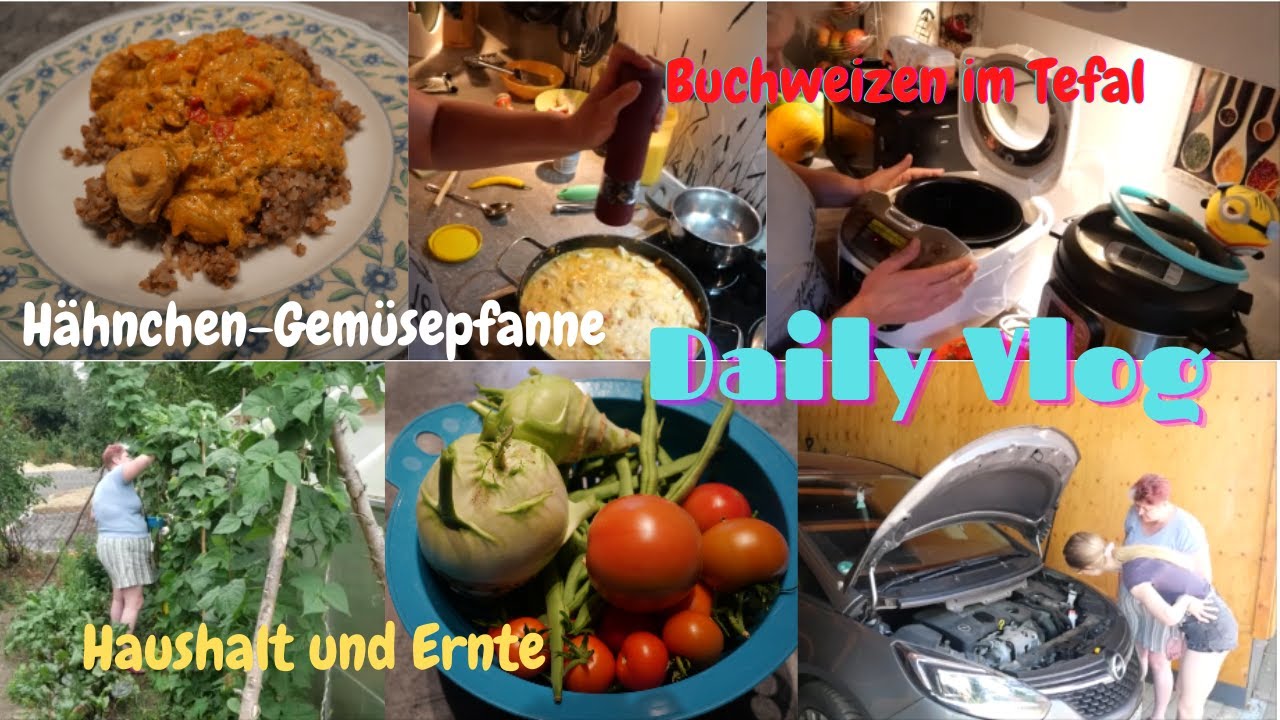 Daily Vlog/ Hähnchen-Gemüsepfanne/Buchweizen im Tefal/ Ausbildungsstart /Haushalt / Mamaalltag