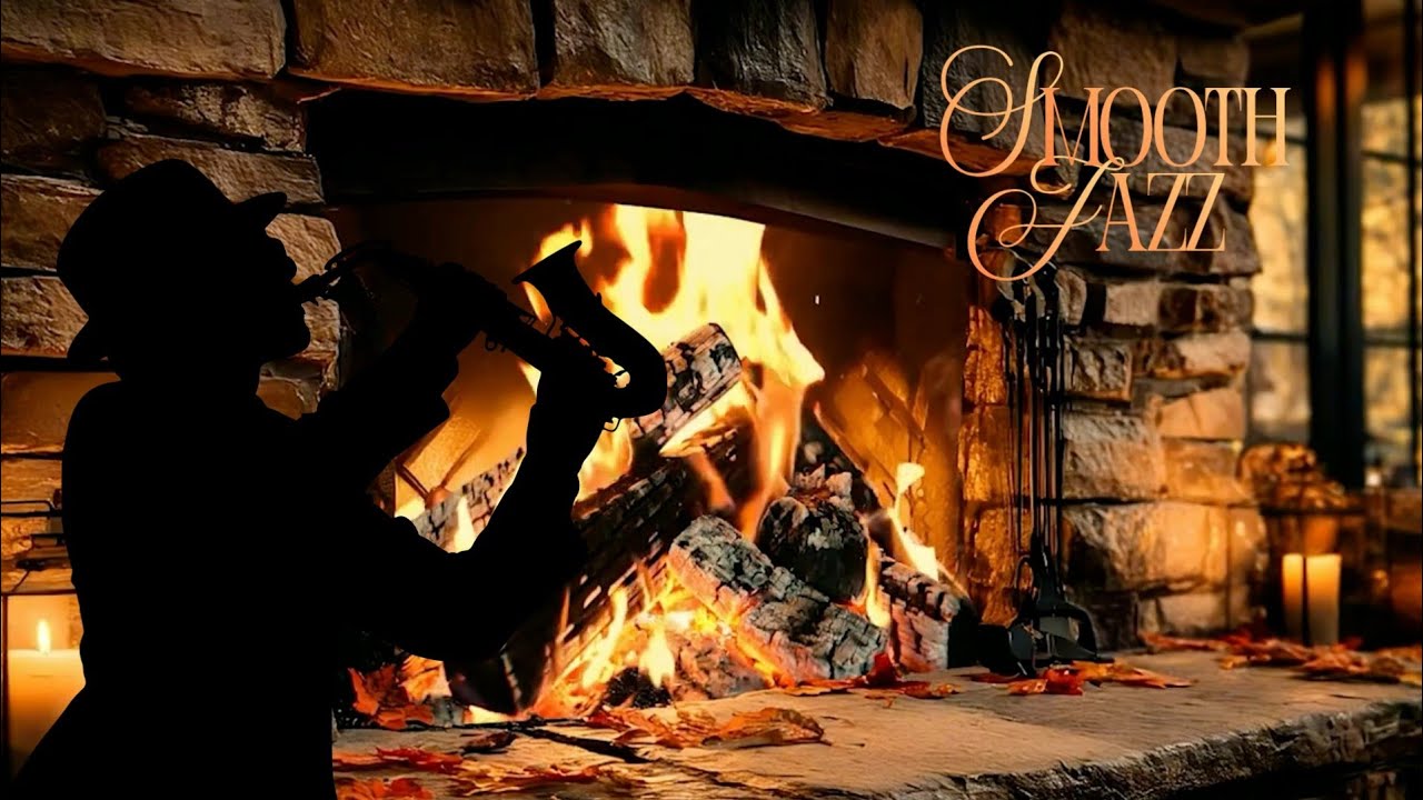 ❤️‍🔥Smooth Sax Jazz Music and Crackling Fireplace ~ Saxophone Jazz Ambience ❤️‍🔥