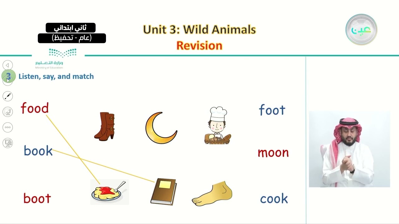 Unit 3 - Wild Animals - Phonics - P:25 - اللغة الإنجليزية - ثاني ابتدائي