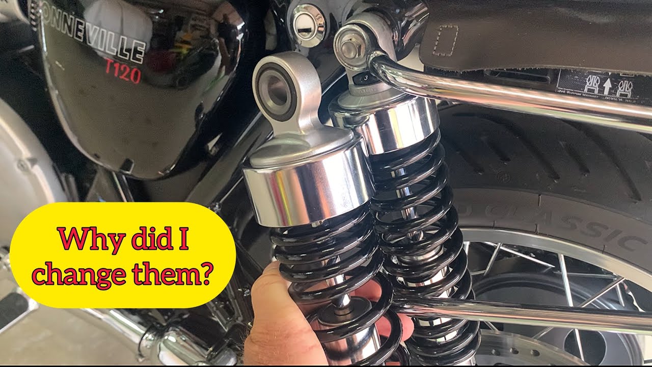 Зачем менять штатные задние амортизаторы на мотоцикле Triumph Bonneville T120 2025 года выпуска?