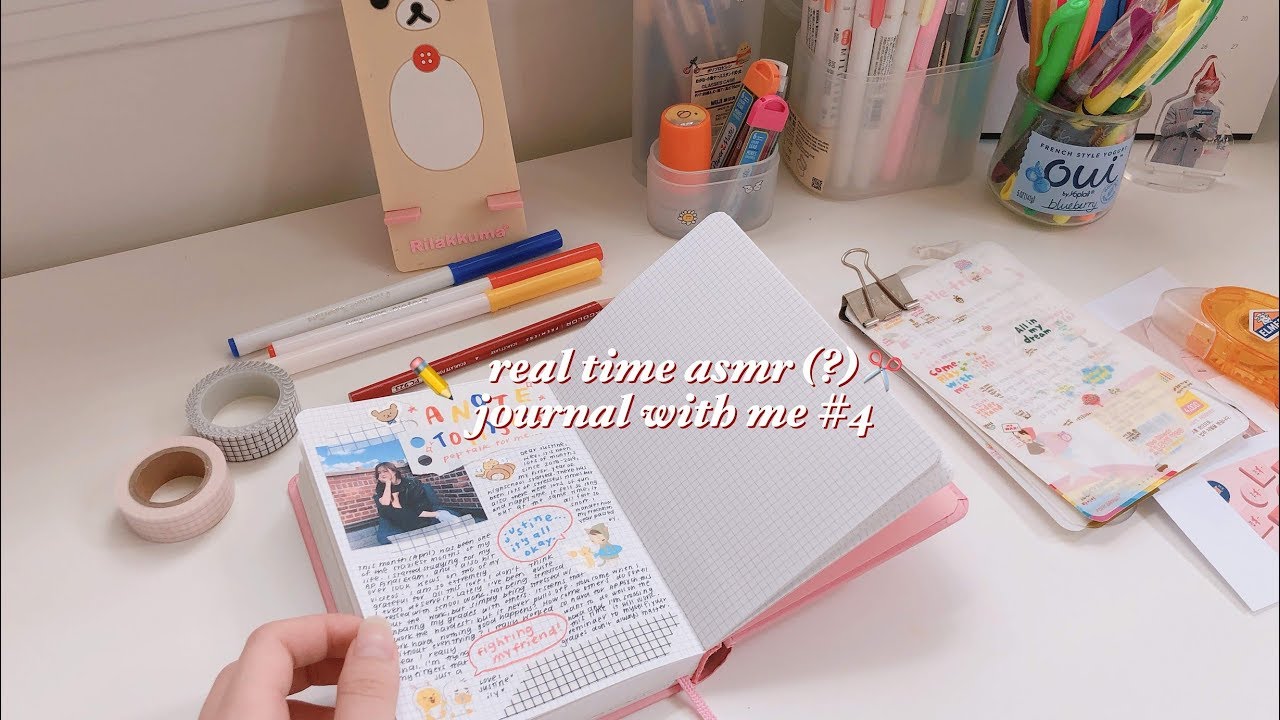 real time asmr (?) journal with me #4