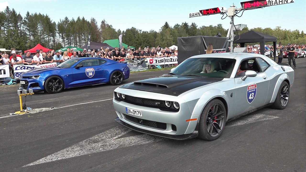 888HP Dodge Challenger SRT Hellcat XR Widebody vs Chevrolet Camaro ZL1