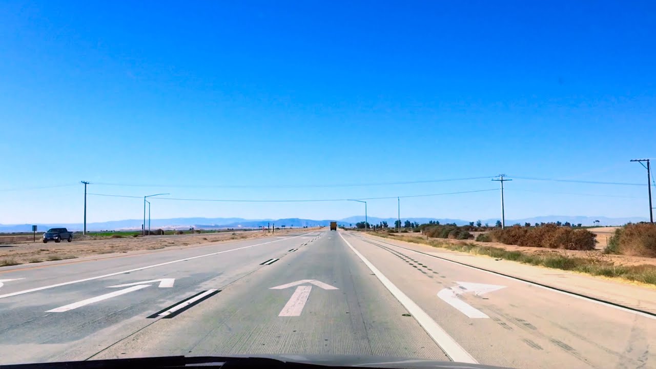 Brawley, CA to Bakersfield, CA - High Speed Driving Video