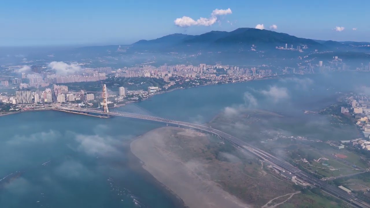 觀音山 淡江大橋日落 林口初春對流雲海