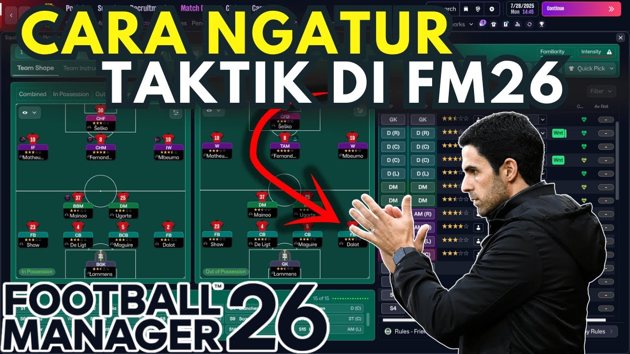 FOOTBALL MANAGER 2026 - TUTORIAL TAKTIK DI FM26