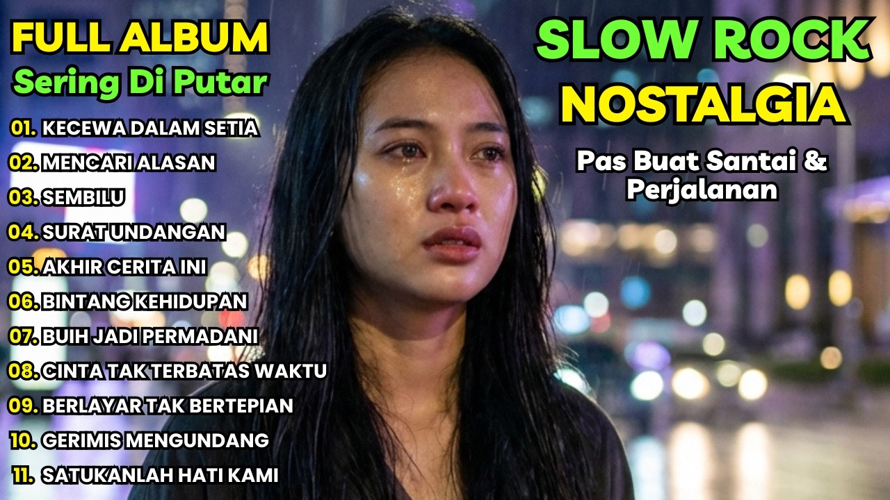 Slow Rock Malaysia Paling Menyentuh Hati 🌧️ Lagu Nostalgia Buat Hujan & Galau