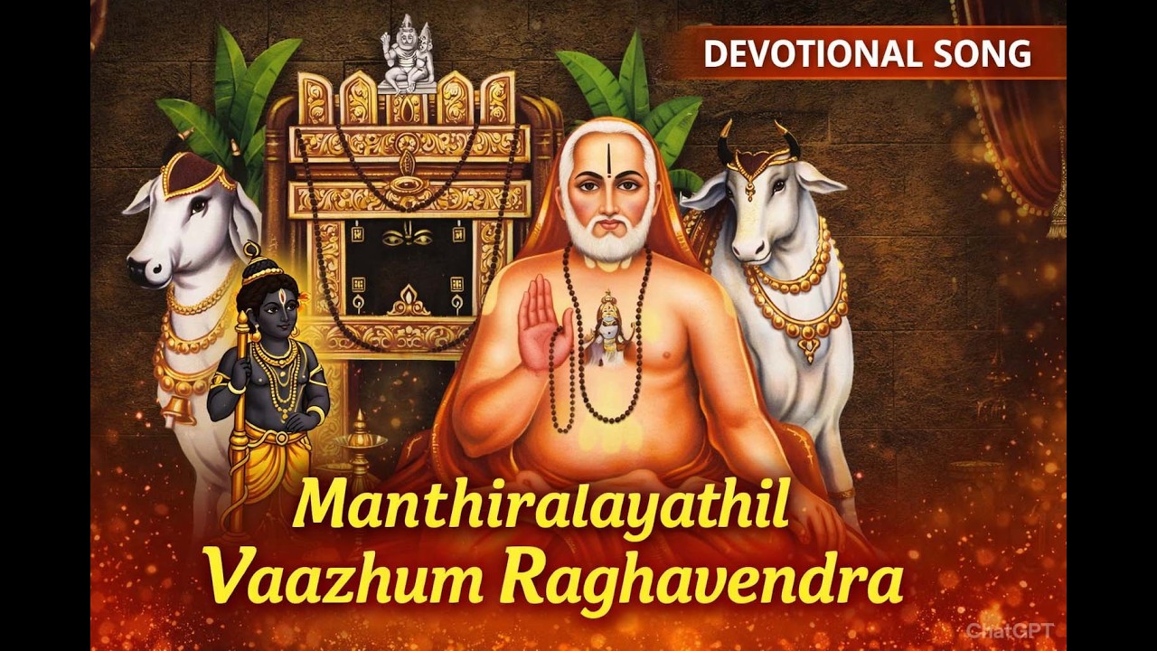 Manthiralayathil Vaazhum Raghavendra | Sri Raghavendra Swamy Devotional Song | Mantralayam