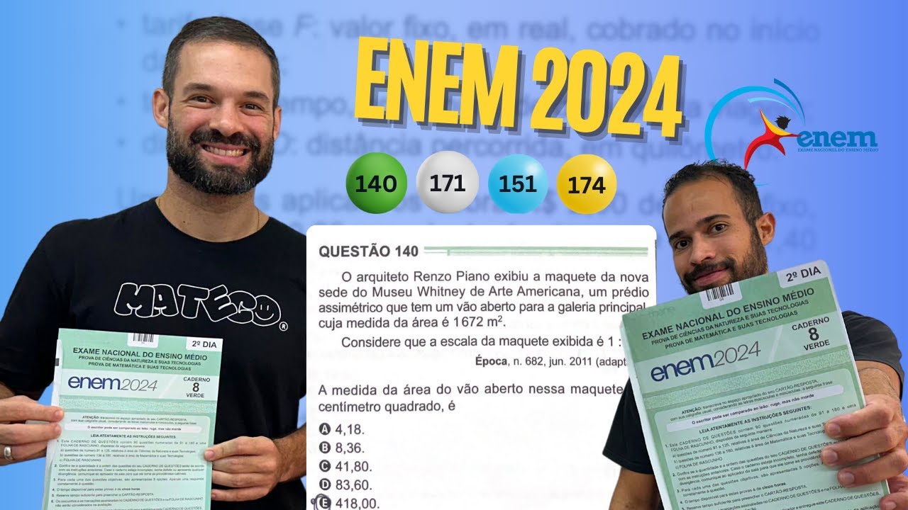 QUESTÃO 140 - CADERNO VERDE | MATEMÁTICA ENEM 2024