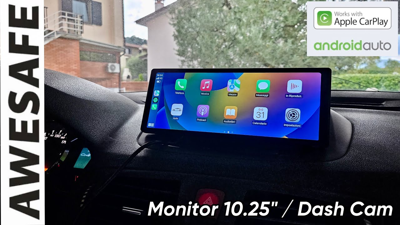 AWESAFE - The Best Monitor 10.25&rdquo; Android Auto / Apple CarPlay / Dash Cam
