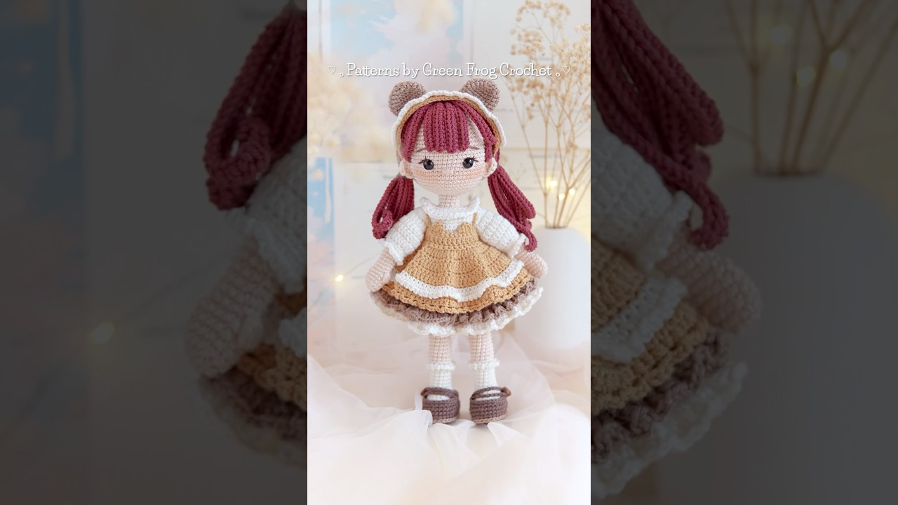 Making the face for my amigurumi crochet doll Ellie #crochet #amigurumi #crochetdoll #crochetpattern