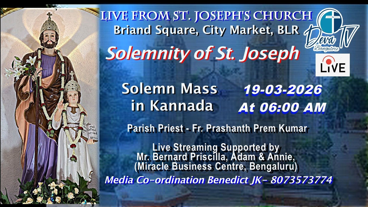 The Solemnity of St. Joseph Spouse of the Blessed Virgin Mary, Holy Mass in Kannada at Briand Square