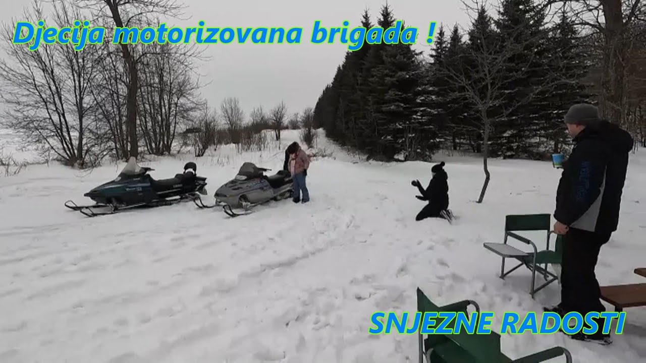 DJECJE ZIMSKE  RADOSTI / VOZNJA MOTORNIM SANKAMA !