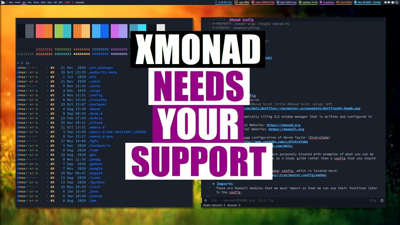 Xmonad Needs Your Support