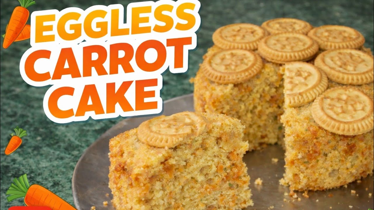 Carrot Cake Recipe Live | Bina Oven Soft & Spongy Cake | Eggless Bakery Style Cake