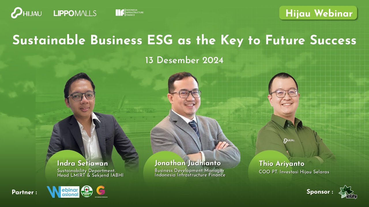 webinar 'Sustainable Business: ESG as the Key to Future Success' on December 13, 2024