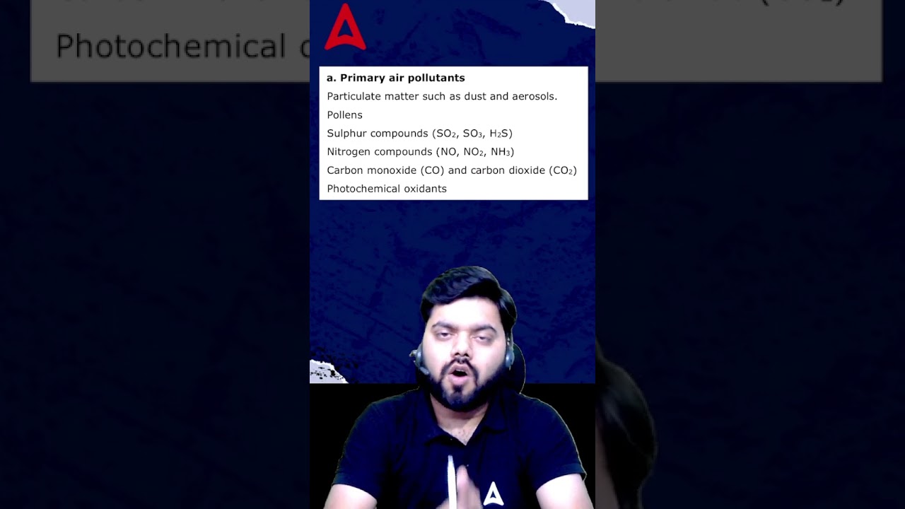 Primary air pollutants examples Civil Engineering