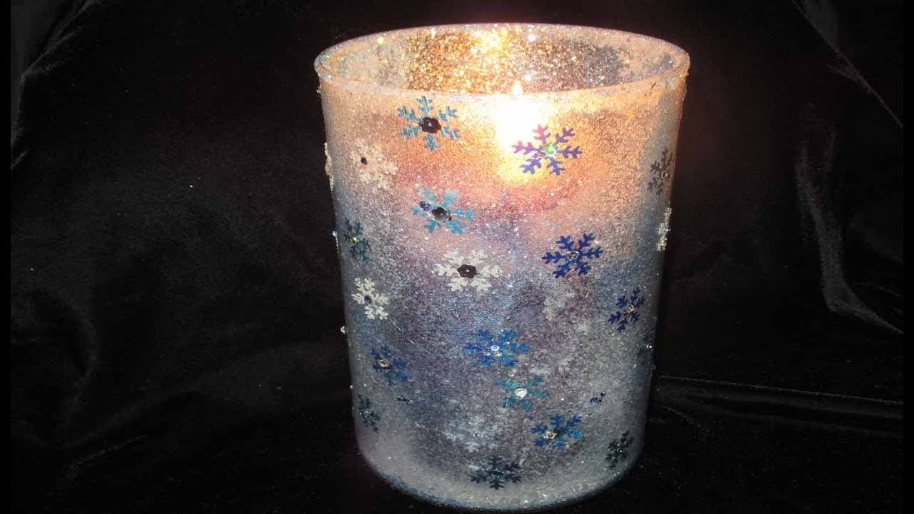 DIY Faux Frosted Glass Decoupage