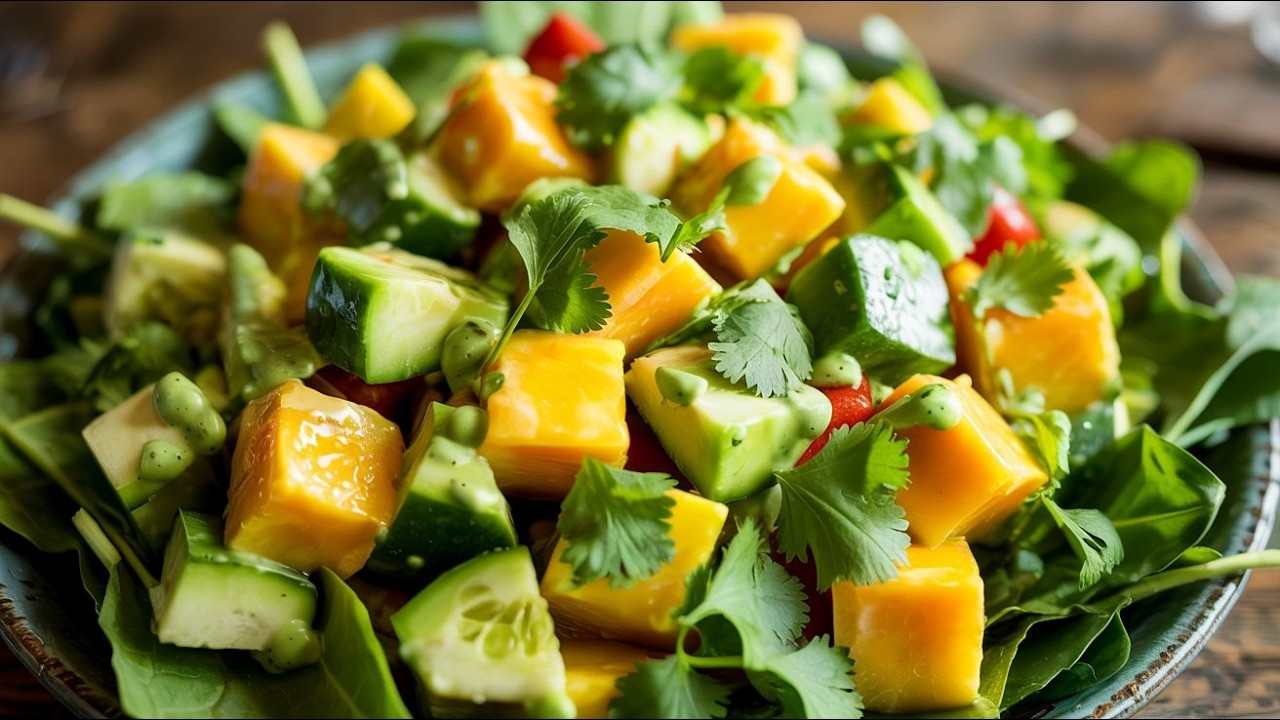 La ensalada de mango sin azúcar que los diabéticos pueden disfrutar sin culpa 🥭