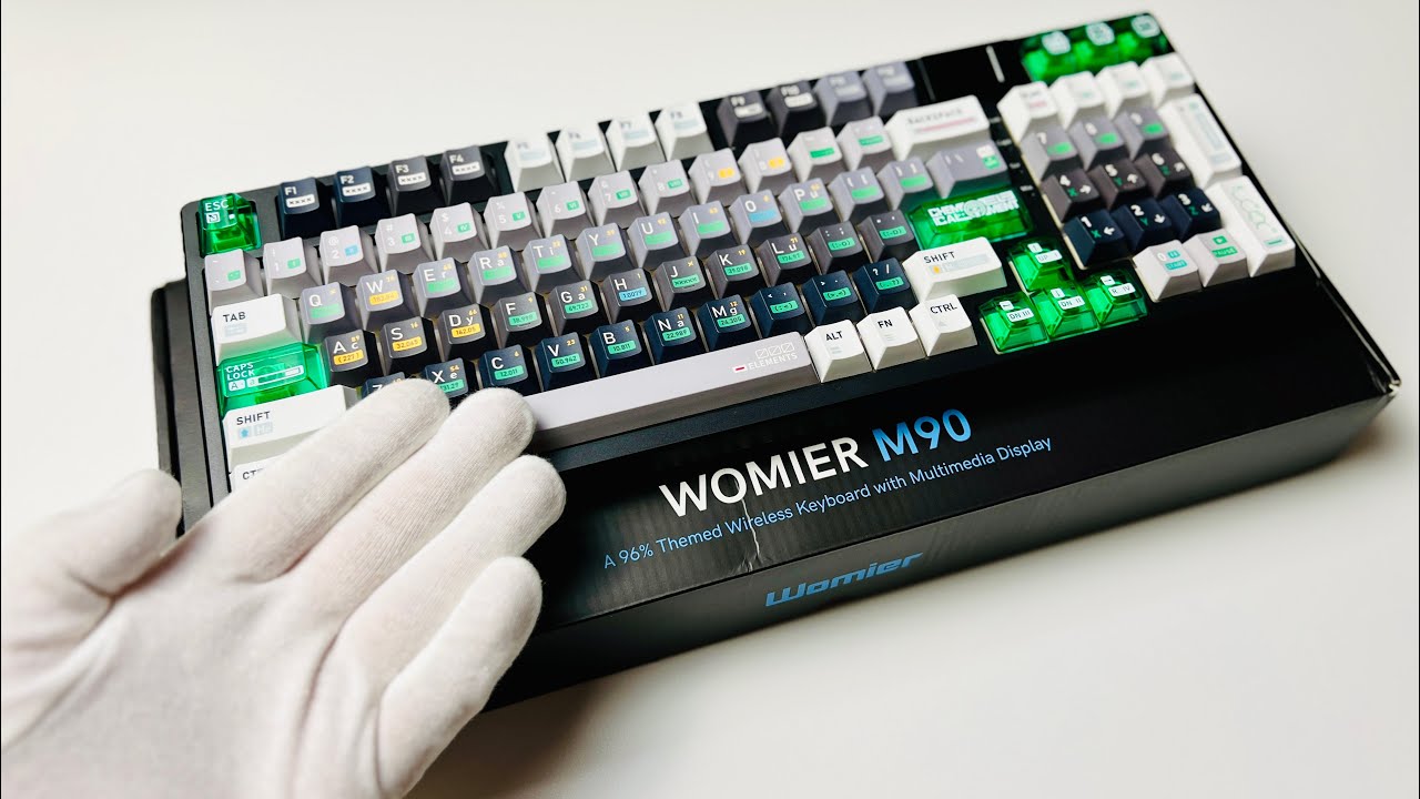 Womier M90 Chemistry Mechanical Keyboard Unboxing + Gameplay