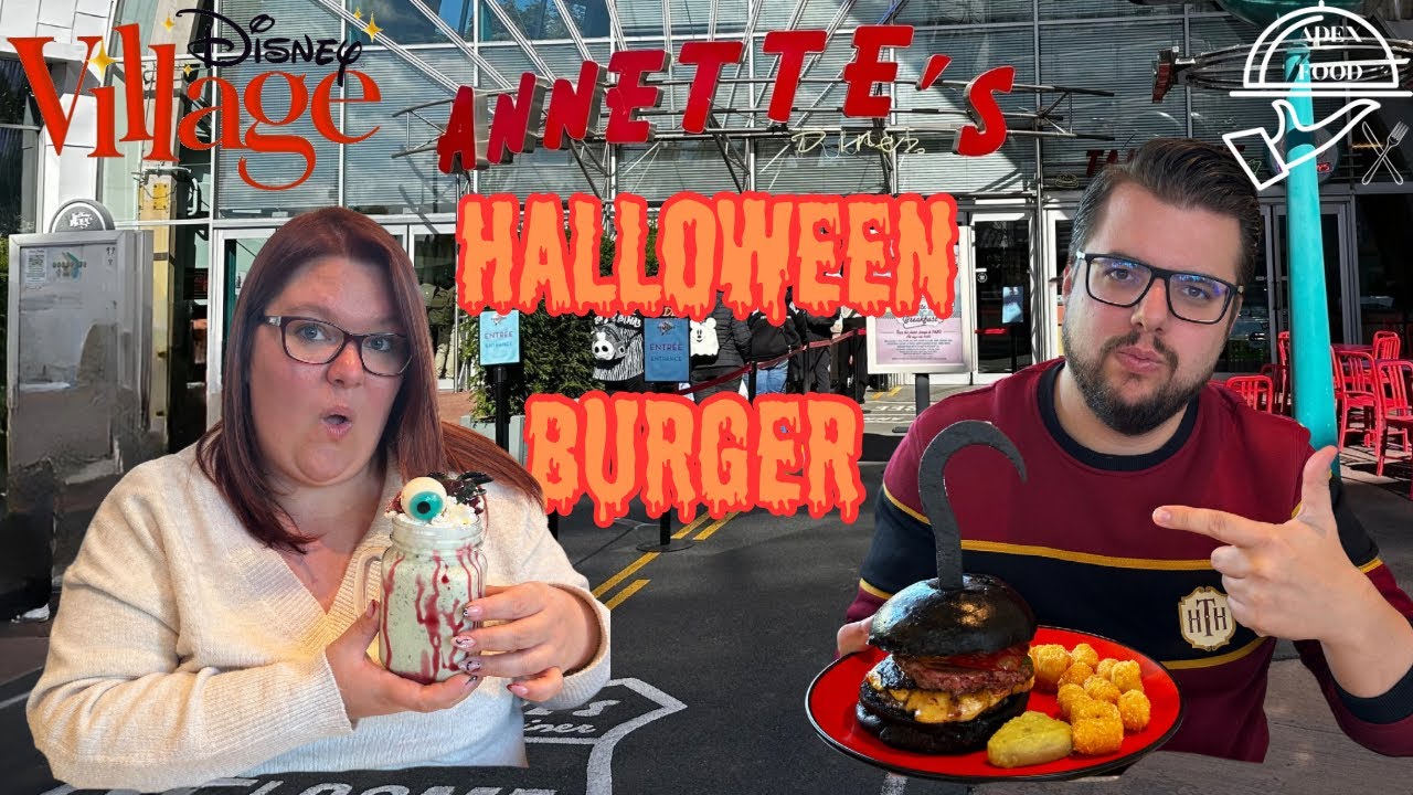 Le Burger d’Halloween au Annette’s Diner au Disney Village à Disneyland Paris !