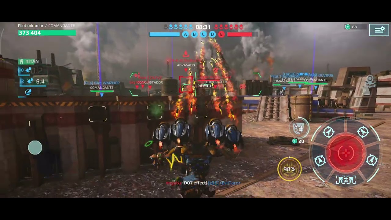 Partida rápida (Ahora si Win) en War Robots. Solo bagliori y 4 Dunes. 🔥✌🏻