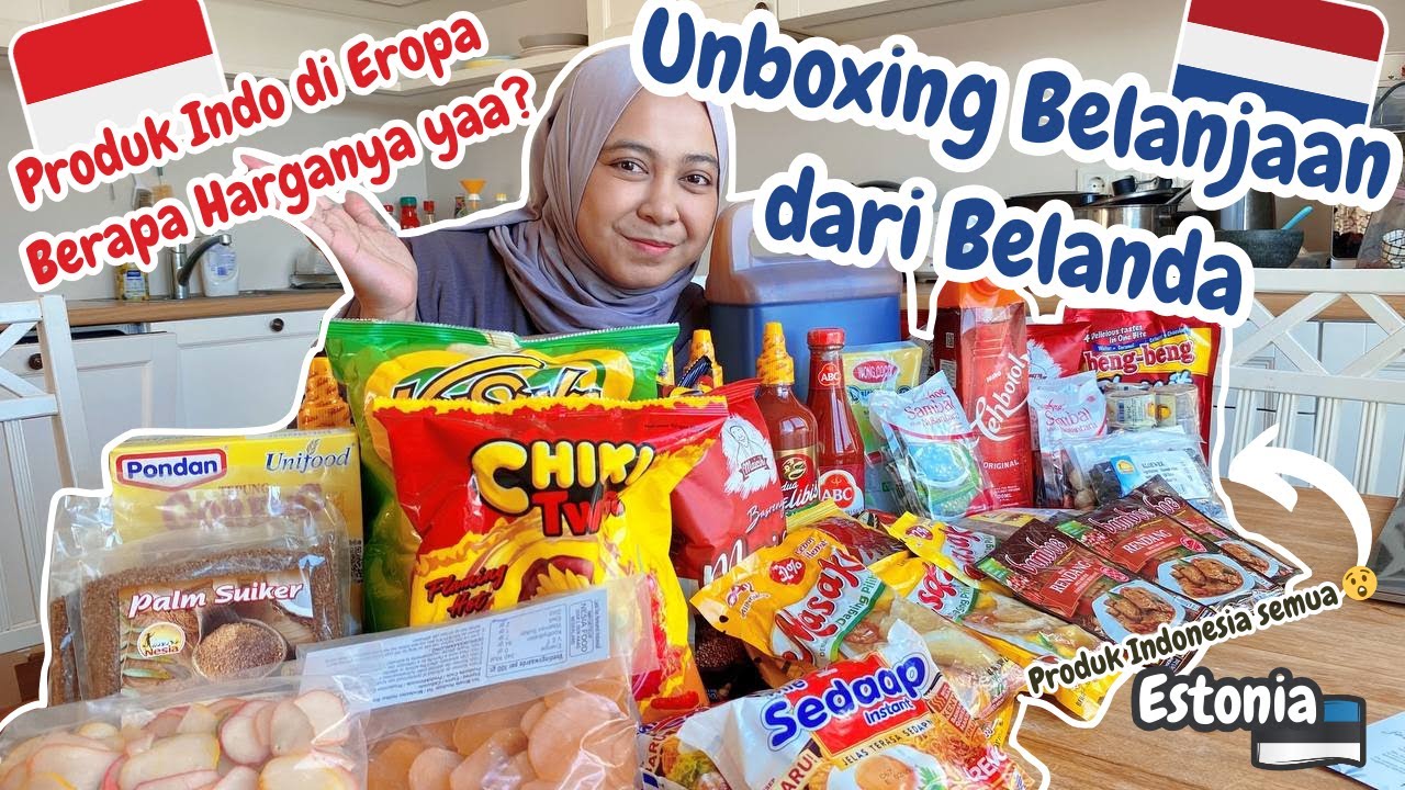 UNBOXING BELANJAAN DARI BELANDA : ISINYA PRODUK INDONESIA SEMUA 😍🇮🇩🇳🇱