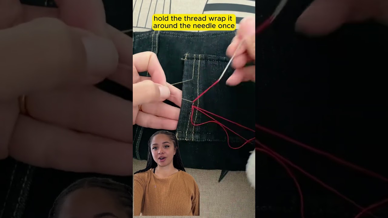 Fix That Loose Thread Like a Pro &ndash; No Sewing Machine Needed! #shorts #sewingtips #sewing
