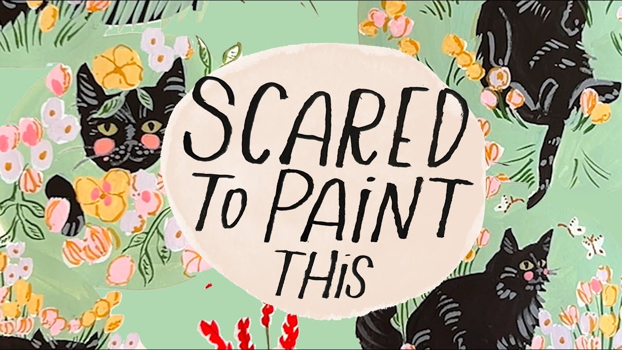 How I paint hard things | Weekly gouache sketchbook tour | Cats in the garden