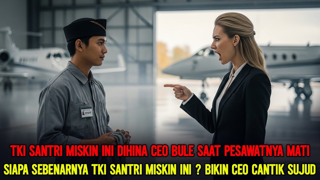Pesawat Mewah Mati Total! CEO Bule Menghina TKI Santri Miskin ini... Semua Tersungkur Melihatnya!