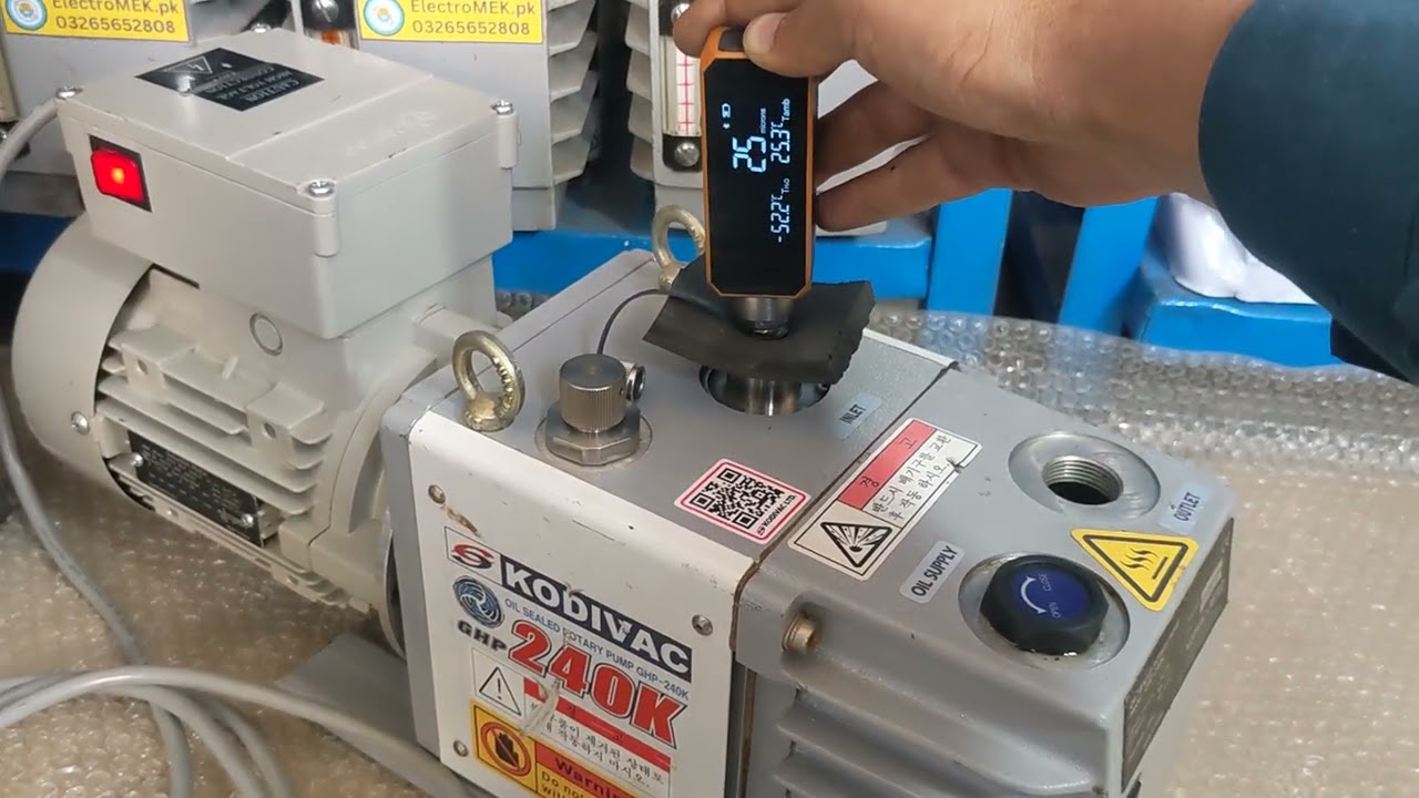 Kodivac GHP240K 8.4cfm performance test deep vacuum in seconds.#IndustrialVacuum #HVACPakistan